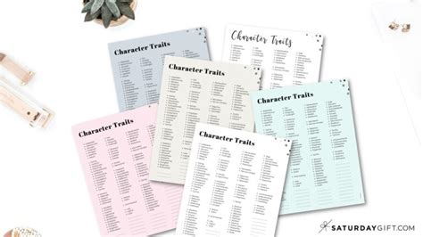 Character Traits List - 115+ Examples of Character Traits | SaturdayGift