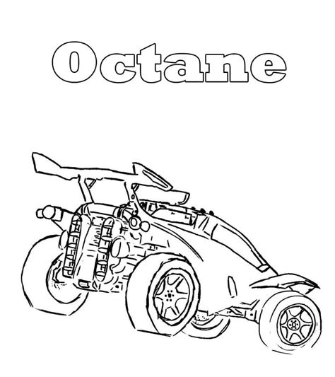 Coloriage Rocket League Octane télécharger et imprimer gratuit sur