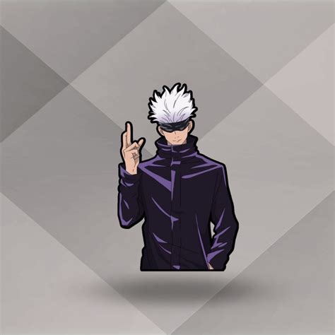 Jujutsu Kaisen 4 6 Inches Peeker Vinyl Sticker Half Body Waterproof