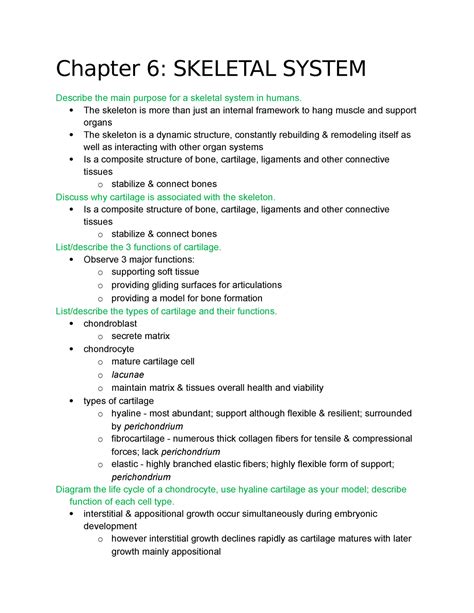 Chapter 6 Skeletal System Chapter 6 Skeletal System Describe The