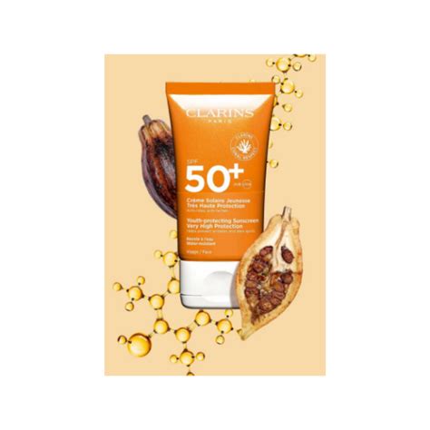 CLARINS SPF 50+ Crème Solaire Youth protecting Sunscreen High ...