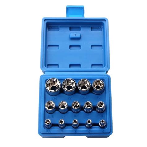 14Pcs E Type Torx Star Female Bit Socket Set Wrench Sockets E4 E24 For