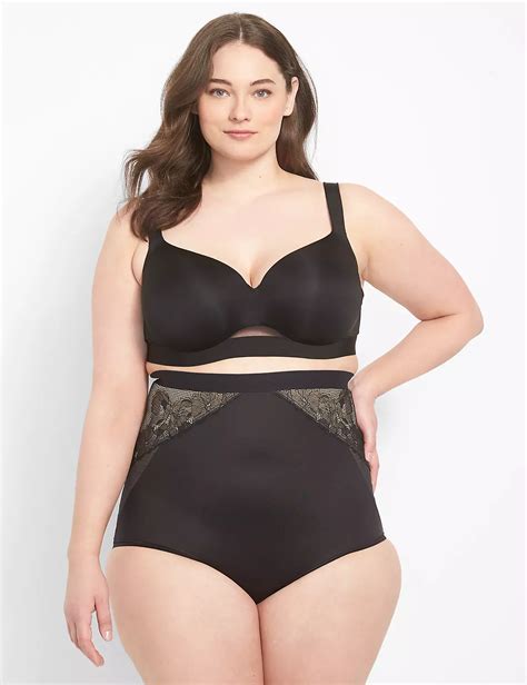 Level 3 Contouring High Waist Brief With Lace Inserts Lanebryant