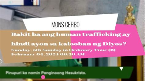 Bakit Ba Ang Human Trafficking Ay Hindi Ayon Sa Kalooban Ng Diyos