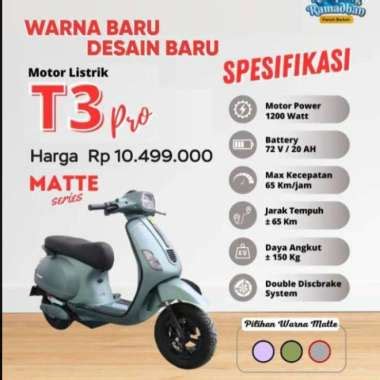 Jual Motor Listrik T3 Pro Terbaru Dengan Harga Termurah Di 2023 Blibli