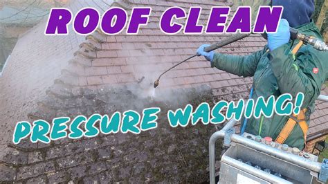 Time Lapse Roof Clean Pressure Washingmoss Removal Soo Satisfying