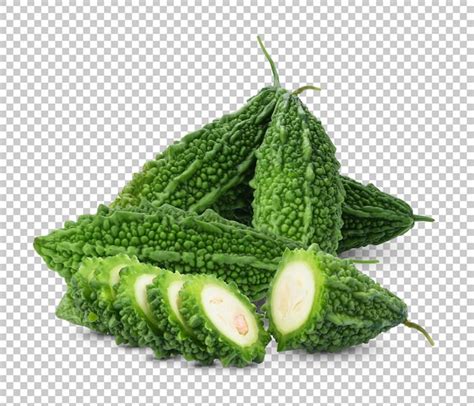 Premium Psd Fresh Bitter Gourd On White Background