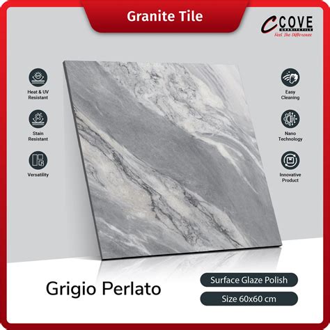 Jual Cove Granite Tile Grigio Perlato X Shopee Indonesia