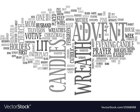 advent wreath text word cloud concept royalty  vector