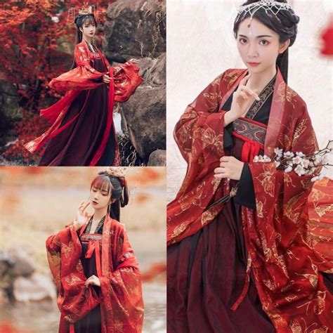 Hanfu Pakaian Tradisional China Fullset Ready Indo Fesyen Wanita Pakaian Wanita Gaun And Rok Di