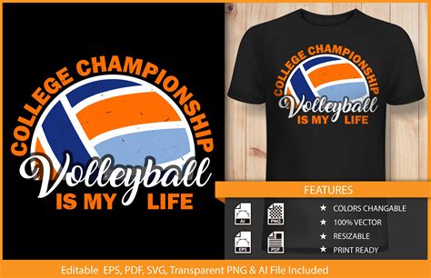 T Shirt Design Volleyball Is My Life Graphic By Hamjaiu · Creative Fabrica