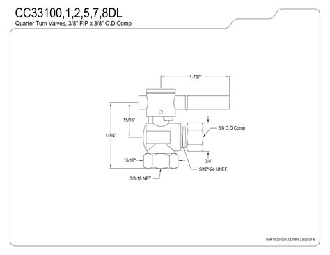 Kingston Brass Elements Of Design Cc33108dl Concord Angle Stop Valve