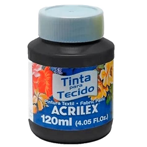 Tinta Tecido Ml Preto Acrilex Livraria Bar O