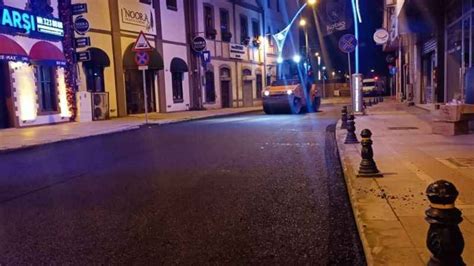 Alemdar Caddesinde gece yarısı asfaltlama En Kocaeli