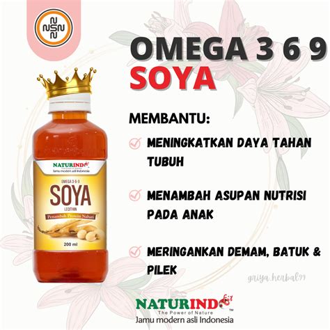 Jual Omega 3 6 9 Soya Naturindo Shopee Indonesia