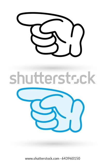 Pointing Cartoon Finger Vector Stock Vector (Royalty Free) 643960150 ...