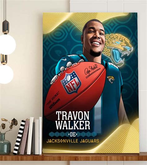 Travon Walker Pick Jacksonville Jaguars Nfl Draft Poster Canvas