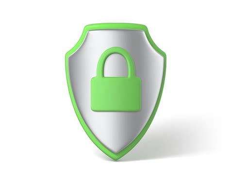 Premium Vector 3d Render Shield With Padlock Icon Concept Of Privacy Good Password Secure Data