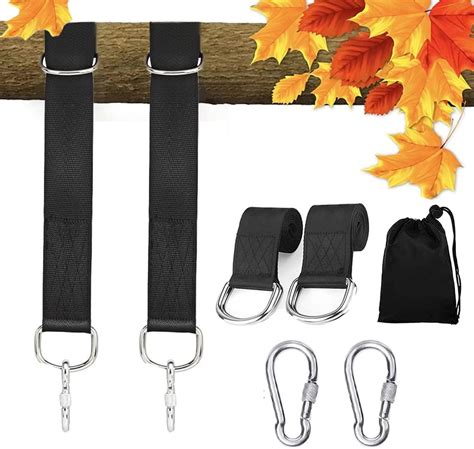 Mozeto Tree Swing Hanging Straps Kit Holds 2000 Lbs 5 Ft 8 Ft Extra Long Straps