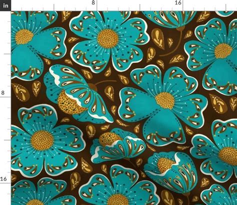 Colorful Fabrics Digitally Printed By Spoonflower Moody Floral