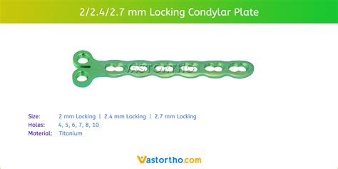 2 4 Mm Locking Condylar Plate Uses Sizes Surgical Vast Ortho