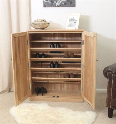 Wooden Shoe Rack With Doors