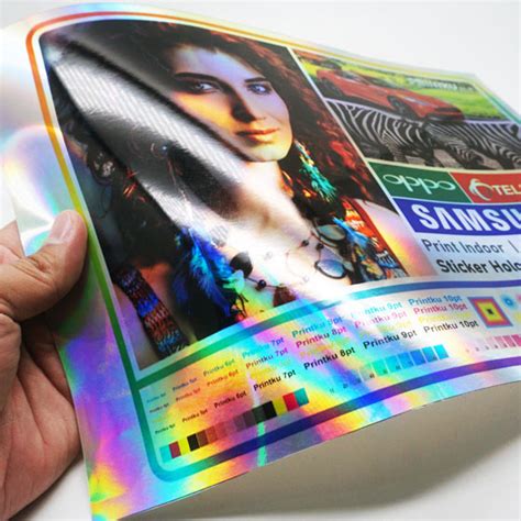 Sticker Stiker Hologram Ecosolvent Printku