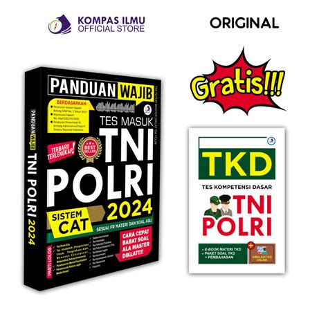 Jual Buku Tes Masuk TNI POLRI 2024 CASIS Panduan Wajib Tes Masuk TNI