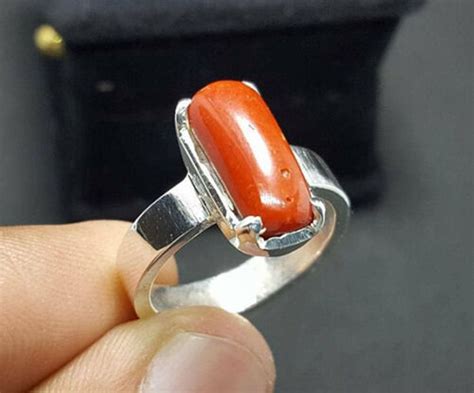 Natural Certified Red Coral Moonga Ct Gemstone Etsy