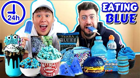 I ONLY ATE BLUE FOOD FOR 24 HOURS IMPOSSIBLE CHALLENGE YouTube