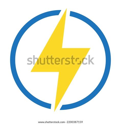 Lightning Electric Power Icon Vector Illustration Stock Vector Royalty