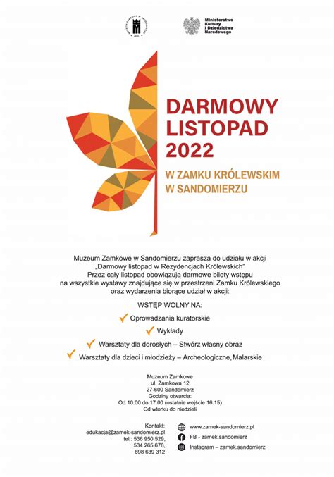 Darmowy listopad w Rezydencjach Królewskich Urząd Marszałkowski