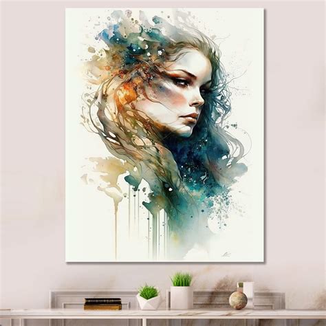 Designart Sensual Femme Fatale Watercolor Iii Woman Sensual Canvas Print Bed Bath And Beyond