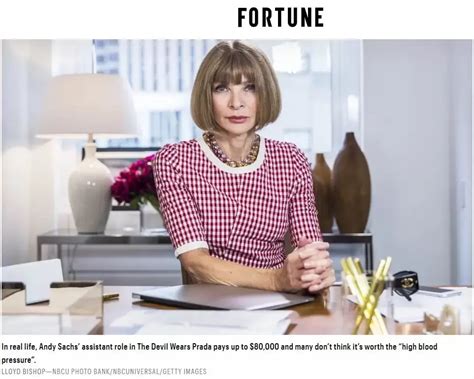 Assistant job to Vogue editor Anna Wintour