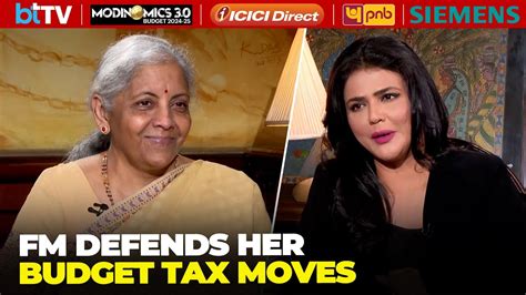 Exclusive Nirmala Sitharaman Defends Budget Tax Reforms Highlights