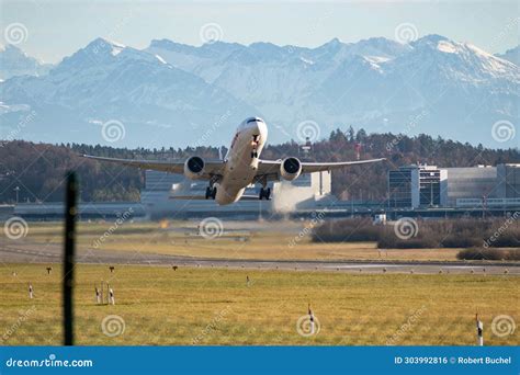 Hb Jnc Swiss Boeing Deer Jet In Zurich In Switzerland Editorial