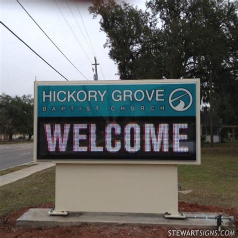 Church Sign for Hickory Grove Baptist Church FL