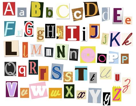 Colorful Alphabet From Newspapers Stock Illustration Illustration Of