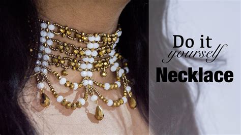 How To Make Collar Necklace DIY Beaded Collar Jewelry Making