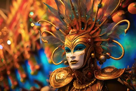 Dazzling Night Parade At Rios Carnival Brazilia Generative Ai