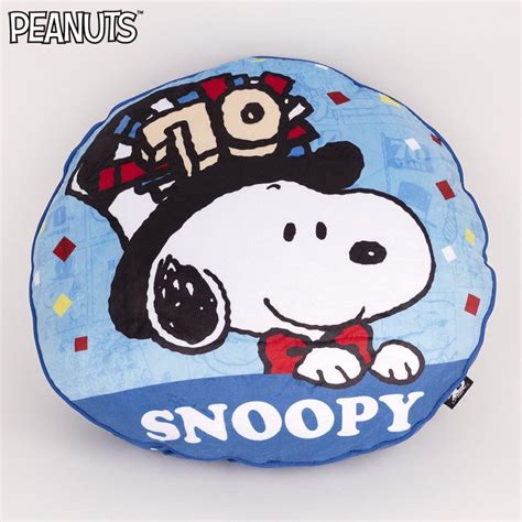 史努比 史努比鳥 巡迴 扭蛋 抱枕 圓形抱枕 Snoopy 花生漫畫 Peanuts 70週年 紀念款 圓形坐墊 藍 書籍、休閒與玩具