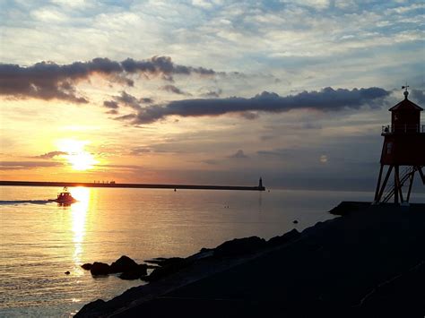 South Shields Beach | Fishing boats, Beach, Lighthouse