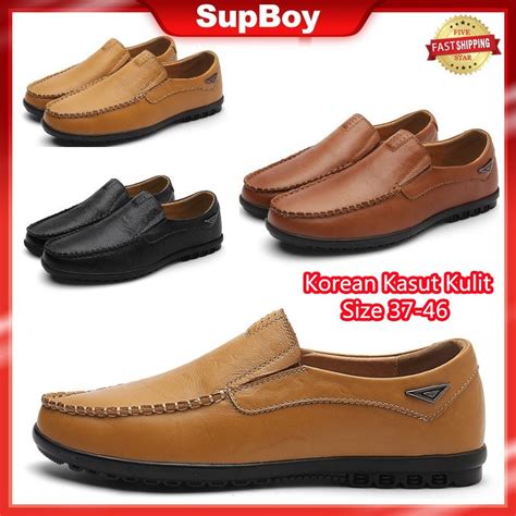 Kasut Kulit Lelaki Ready Stock Loafer Unisex Men Leather Shoes Outdoot