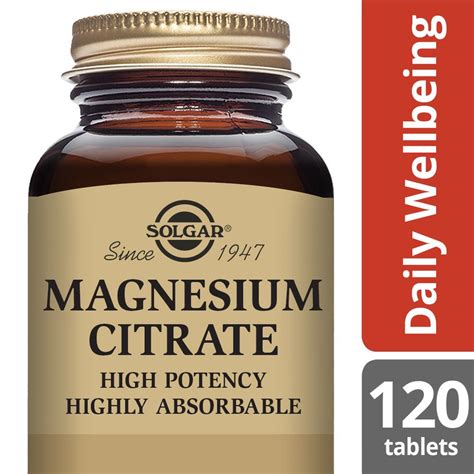 Solgar Magnesium Citrate 120 Caps Mellericks Pharmacy Cork Ireland