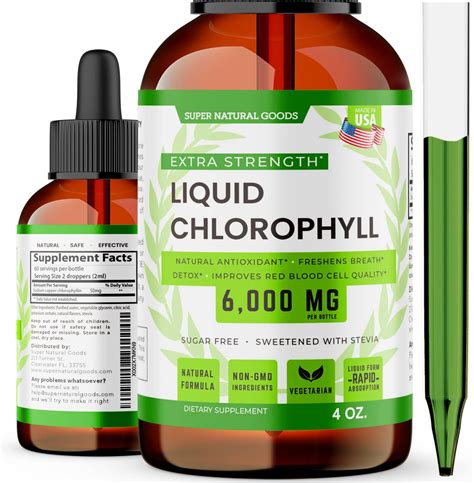 2 Pack Vegan Chlorophyll Liquid Drops 7000mg For Immune