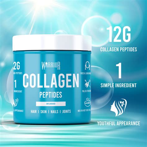 Collagen Protein Peptides Powder Warrior 180g Unflavoured Vegan