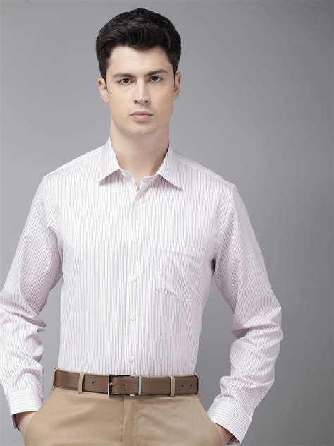 Buy Van Heusen Pure Cotton Slim Fit Opaque Striped Formal Shirt Shirts For Men 26259144 Myntra