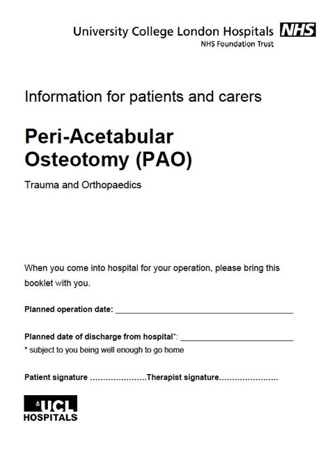 Pre & Post Op Tips - Hip Joint Surgery