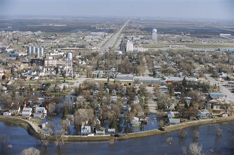 Severe Storms Flooding Grand Forks Nd May Aerial View Of