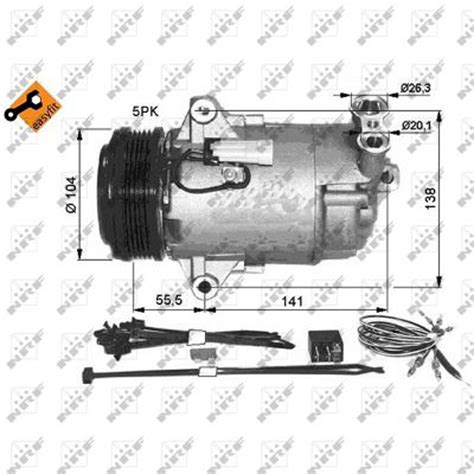 Nrf Kompressor Klimaanlage Easy Fit F R Opel Astra G H Zafira A B